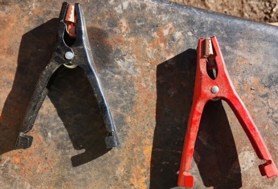 new set of jumper cable clamps