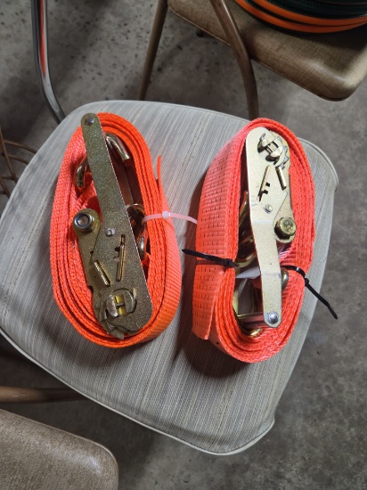 New 2 inch x 17 ft ratchet straps