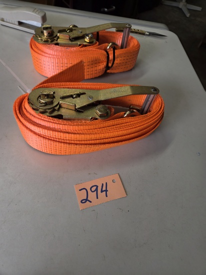 New 2 inch x 17 ft ratchet straps