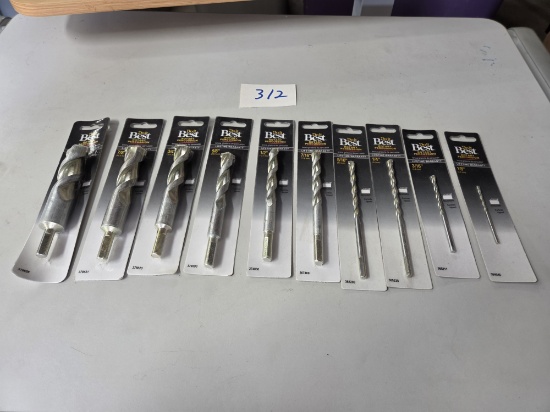 New concrete bit set 1/8 -1 inch