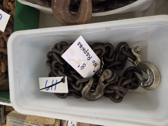 Eight foot long chain of hooks