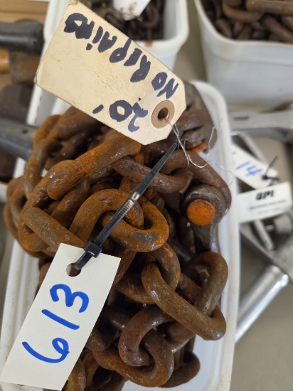 Twenty foot long chain with hooks