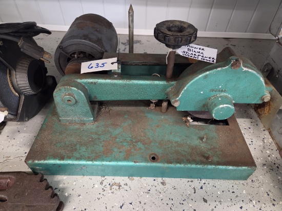 Mower blade sharpener