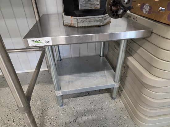 Regency stainless steel table