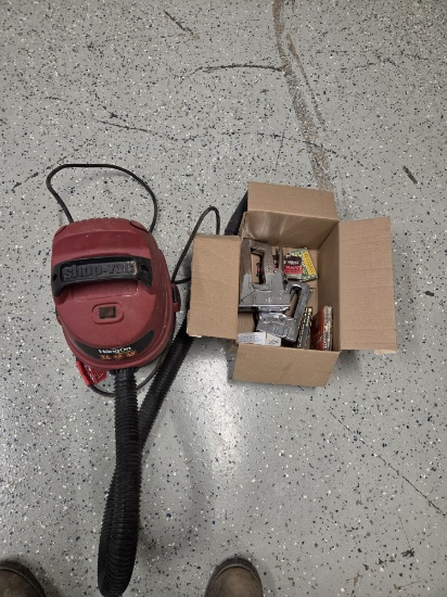 staple gun and shop vac