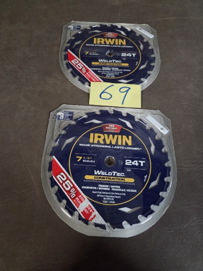 New seven and a quarter inch cardide saw blades