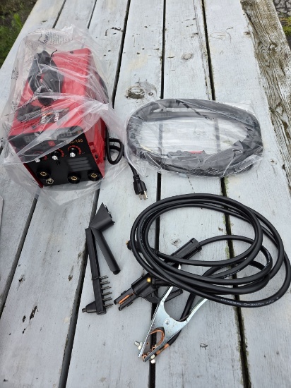 New gasless welding machine stick or mig, with both leads