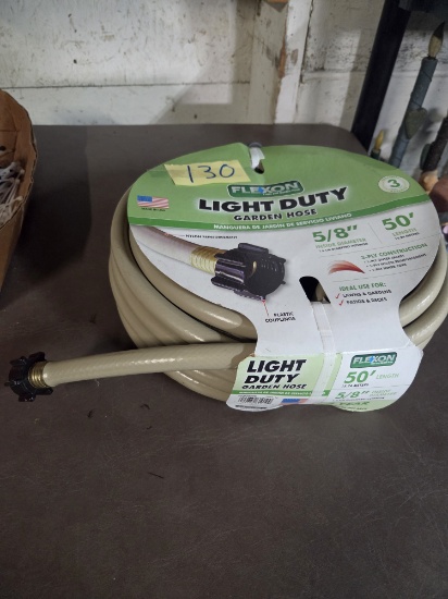 New 5/8 inch fifty foot water hose