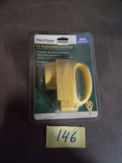 New r v connector fifty amp 125/250 v