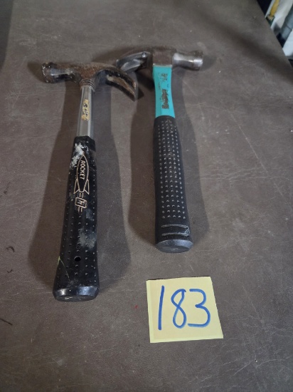Fiberglass handle claw hammer, true temper hammer lot