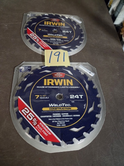 New irwin carbide saw blade 7 1/4