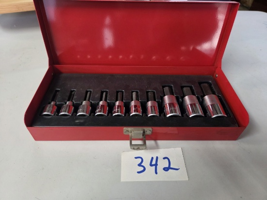 Socket allen set 1/8- 1/2 (10)
