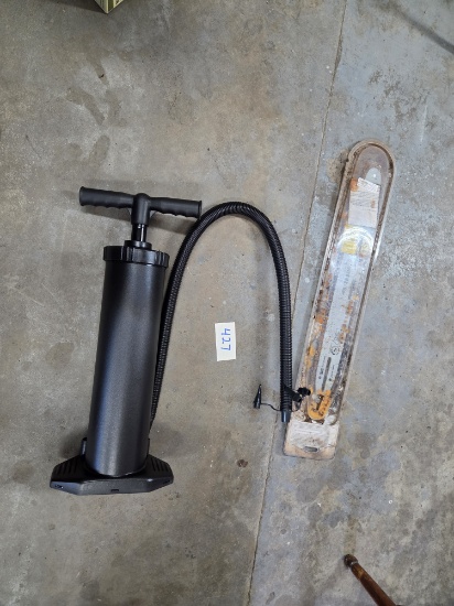 Chainsaw bar and new air pump