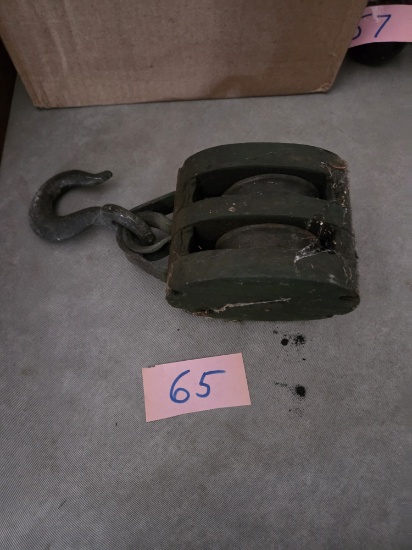 Vintage wooden pully