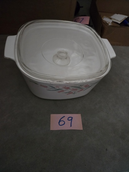 Vintage corning ware Rose pattern bake dish