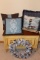 Throw Pillows and Cloth Wreath