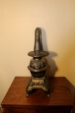 Tabletop Faux Cast Iron Fireplace Lamp