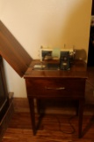 Antique Sewing Table (Brother sewing machine included)