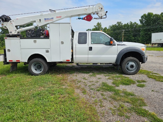 2012 Ford F-550 Service Crane Truck 4x4 Ext. Cab
