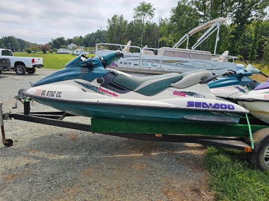 (4) Jetskies With Home Made Trailer