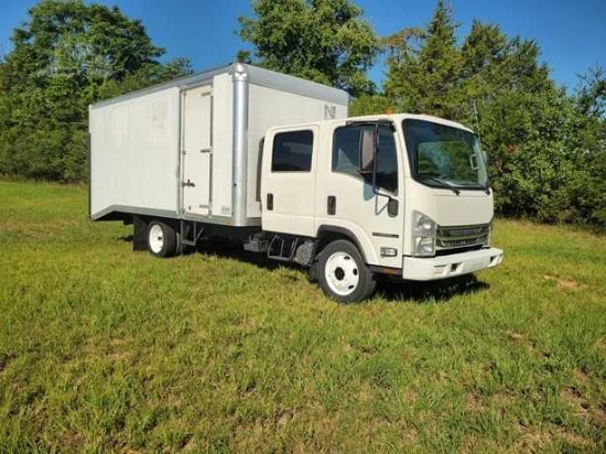 2016 Isuzu NPR HD Crew Cab Landscape Box Truck