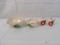 (4) PIECE VINTAGE PURINTON SLIPWARE LOT INCLUDING BOWLS AND SALT AND PEPPER SHAKERS