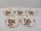 (5) PIECE VINTAGE PURINTON SLIPWARE DESSERT PLATES IN APPLE PATTERN