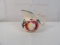 VINTAGE PURINTON SLIPWARE SMALL BALL PITCHER / CREAMER IN APPLE PATTERN