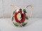VINTAGE PURINTON SLIPWARE LARGE PITCHER IN APPLE PATTERN