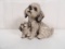 ARMART STYLE POODLE AND PUPPY FIGURE