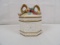 FITZ AND FLOYD CLASSICS OCTAGONAL BOX & LID/ COVERED CANDY DISH IN SNOWY WOODS PATTERN