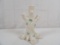 BELLEEK TREE TRUNK TRIPLE BUD VASE IN SHAMROCK PATTERN
