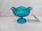 VINTAGE PILGRIM BLUE FOOTED VASE