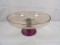 KROSNO POLISH CAKE STAND IN BEAUTIFUL IRIDESCENT COLOR