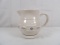 LONGABERGER  WHITE PITCHER WITH BASKET DETAIL AND BLUE PAINT