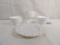 LOT OF (4) PIECES MILK GLASS
