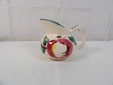 VINTAGE PURINTON SLIPWARE SMALL BALL PITCHER / CREAMER IN APPLE PATTERN