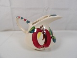 VINTAGE PURINTON SLIPWARE WATER JUG PITCHER IN APPLE PATTERN