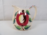 VINTAGE PURINTON SLIPWARE LARGE PITCHER IN APPLE PATTERN