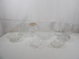HUGE LOT OF CLEAR GLASS, SOME CRYSTAL