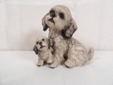 ARMART STYLE POODLE AND PUPPY FIGURE