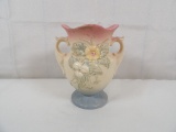 HULL HANDLED VASE IN WILDFLOWER PATTERN