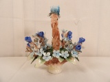 CAPODIMONTE FLORAL BASKET