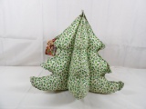 LARGE HAND SEWN CHRISTMAS TREE TABLETOP DECOR