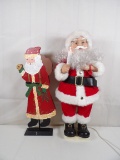 (2) LARGE SANTA FIGURES