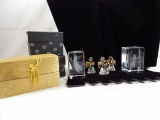 (5) PIECE LOT INCLUDING CRYSTAL IMPRESSIONS FIGURES AND (3) SMALL GLASS ANGEL FIGURES