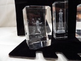 (4) PIECE LOT INCLUDING CRYSTAL IMPRESSIONS 3D SCULPTURES