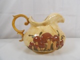 VINTAGE ARNEL'S CERAMIC PITCHER IN MUSHROOM PATTERN