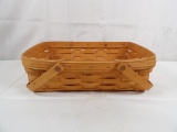 LONGABERGER RECTANGULAR HANDLED BASKET