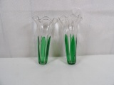 (2) MUSSY TUSSY VICTORIAN STYLE HAND VASES